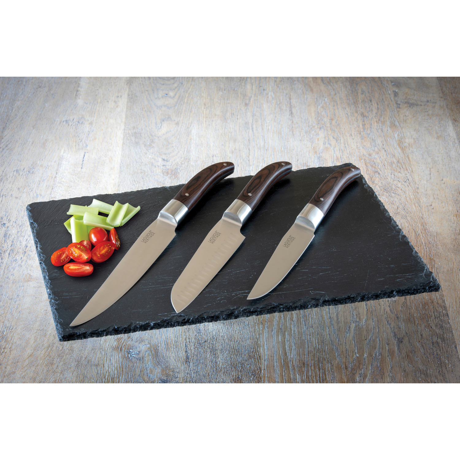 Laguiole - Heritage Knivsæt, Pakketræ, 3 stk