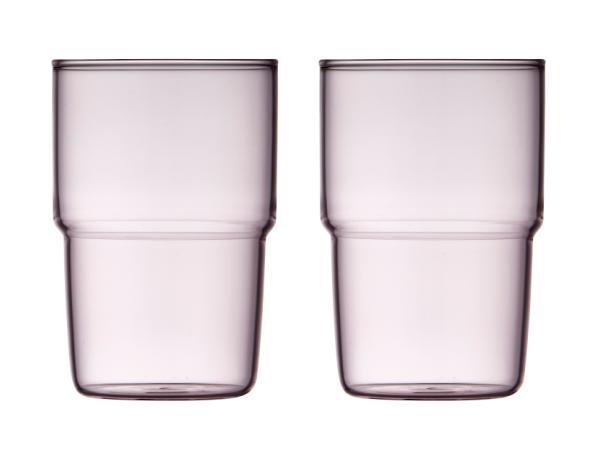 Lyngby Glas - Torino Drikkeglas 40 cl 2 stk. Pink