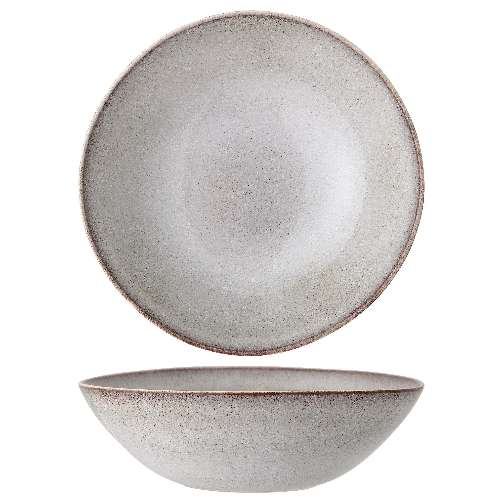 Bloomingville - Sandrine Skål, Natur, Stentøj, D32xH10 cm billede