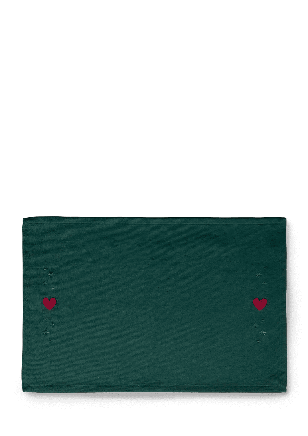 Juna - Christmas Fable Dækkeserviet Hjerter 49x32 cm grøn