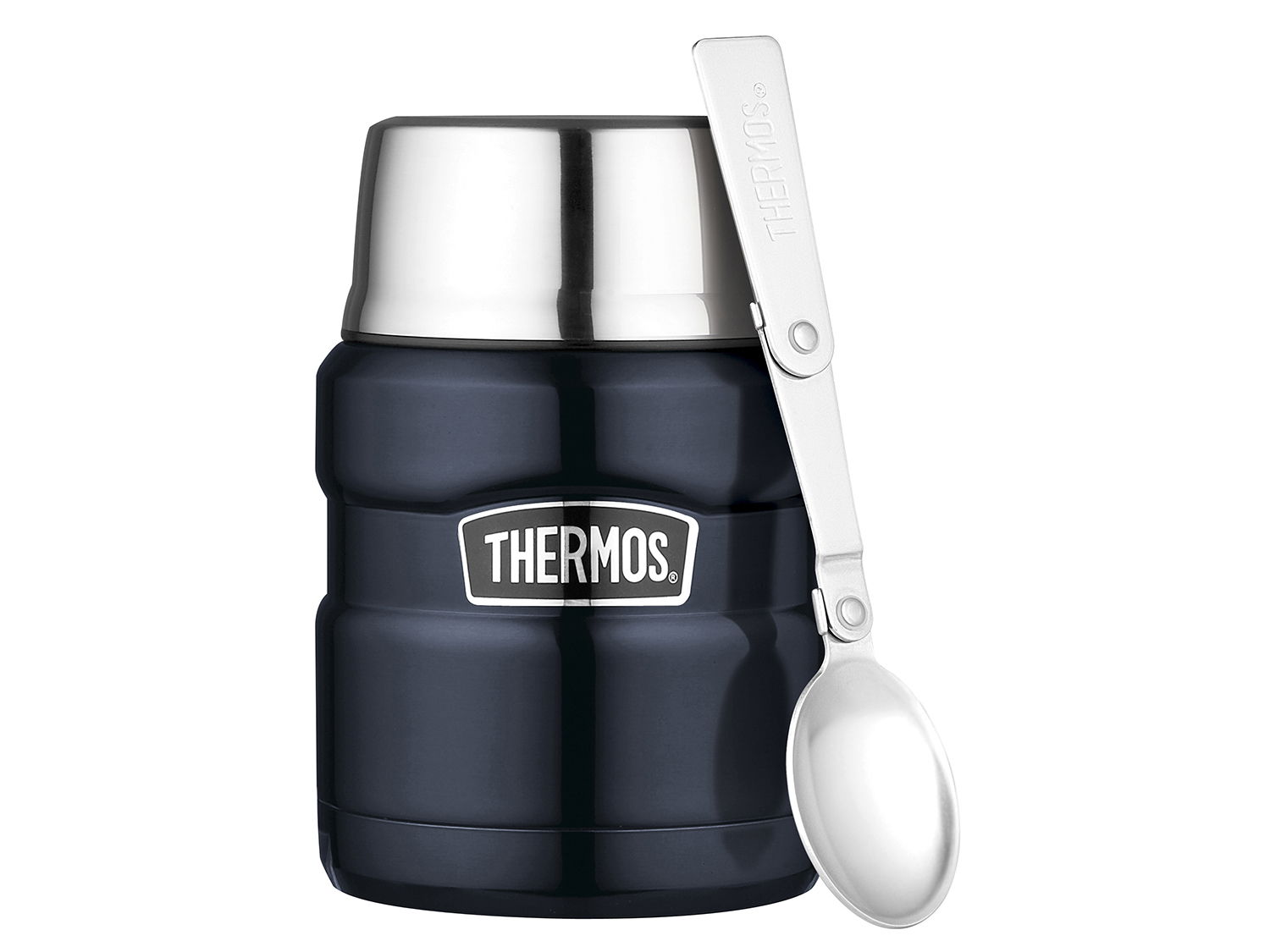 Thermos - Madtermoflaske Stainless King 470 ml mørkblå stål