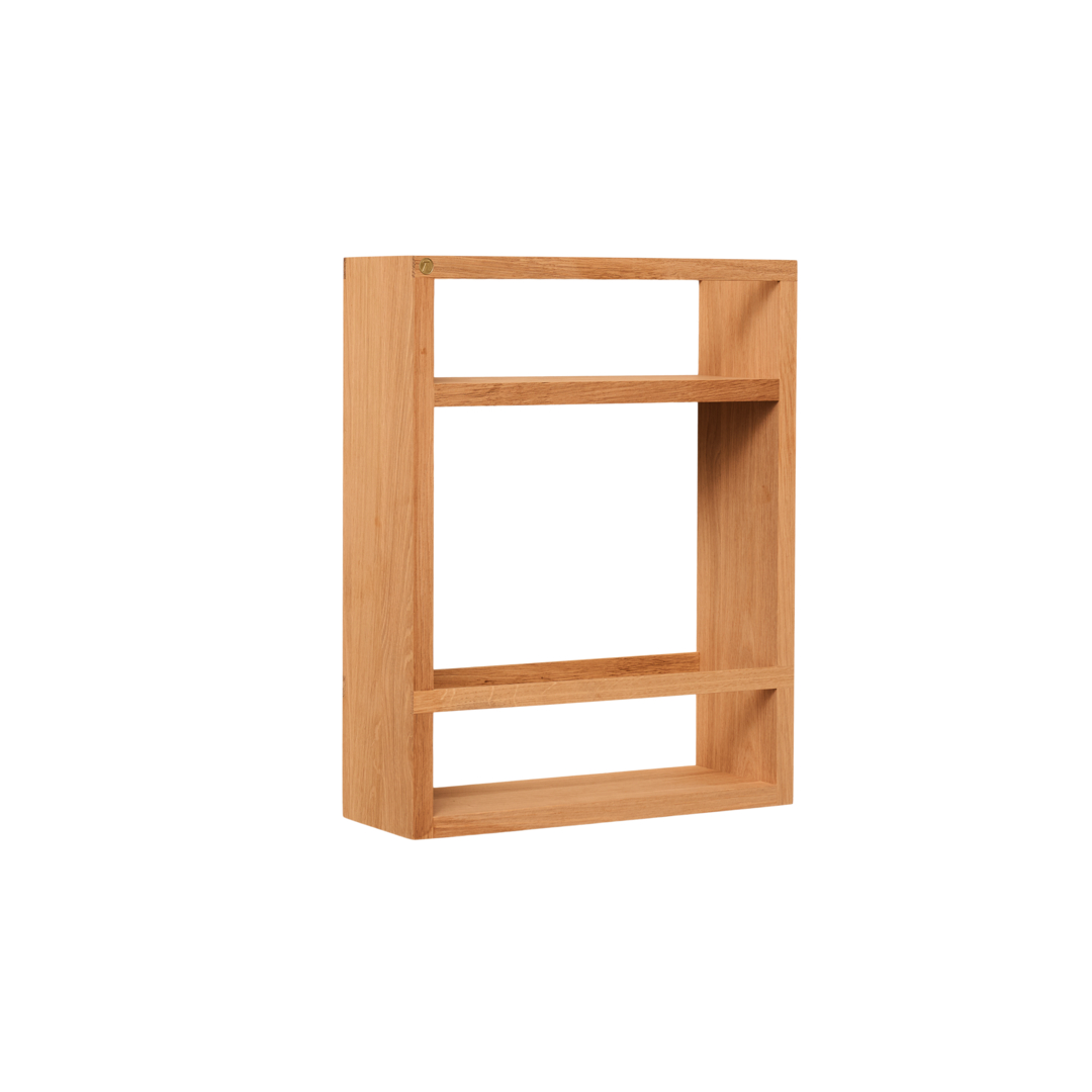 Andersen Furniture - Cube Hylde - Natur, L36xD12xH45 cm - 100% Massiv Eg - Natur Olie