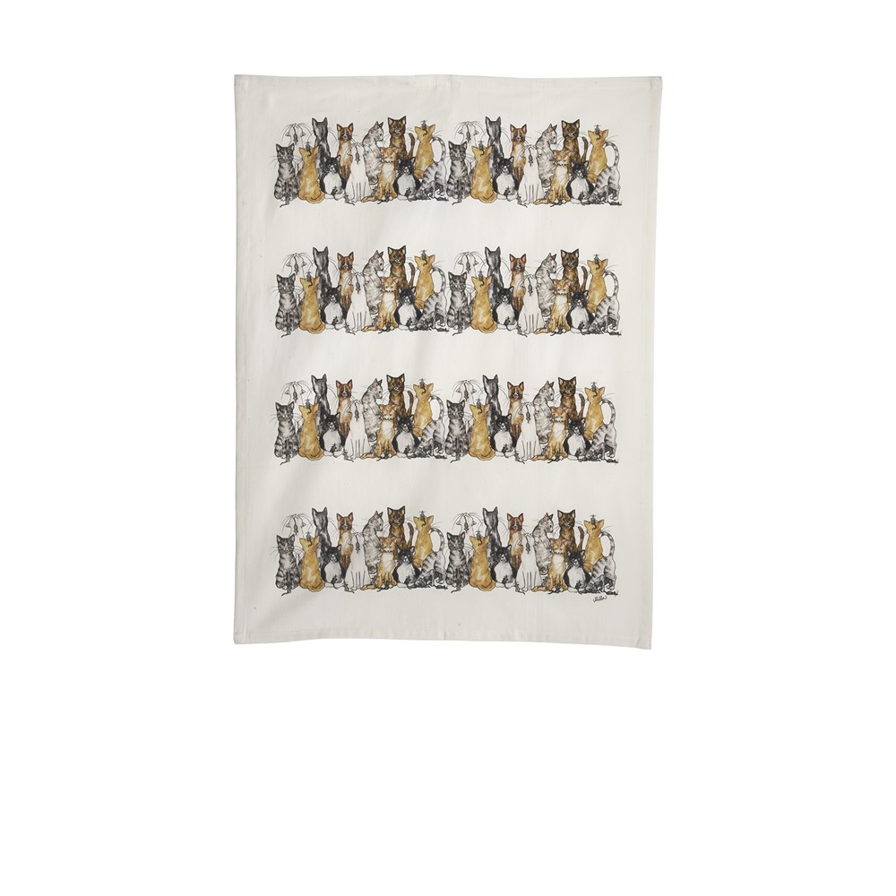 Nääsgränsgården - Kitchentowel Cat, recycled cotton, 50x70cm