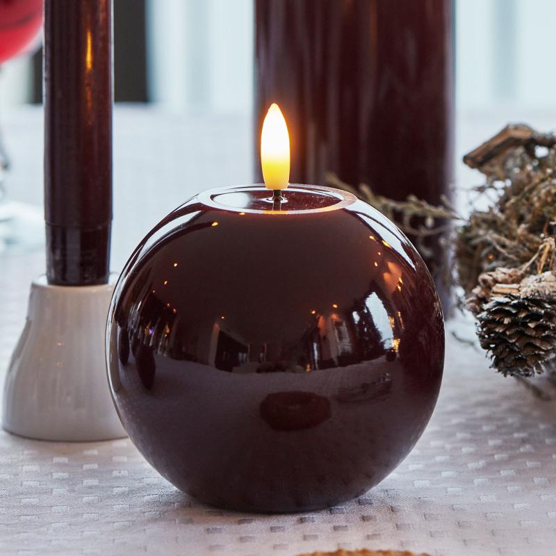 Sirius - Sille Lak Kugle, Ø10 x H9 cm Bordeaux billede