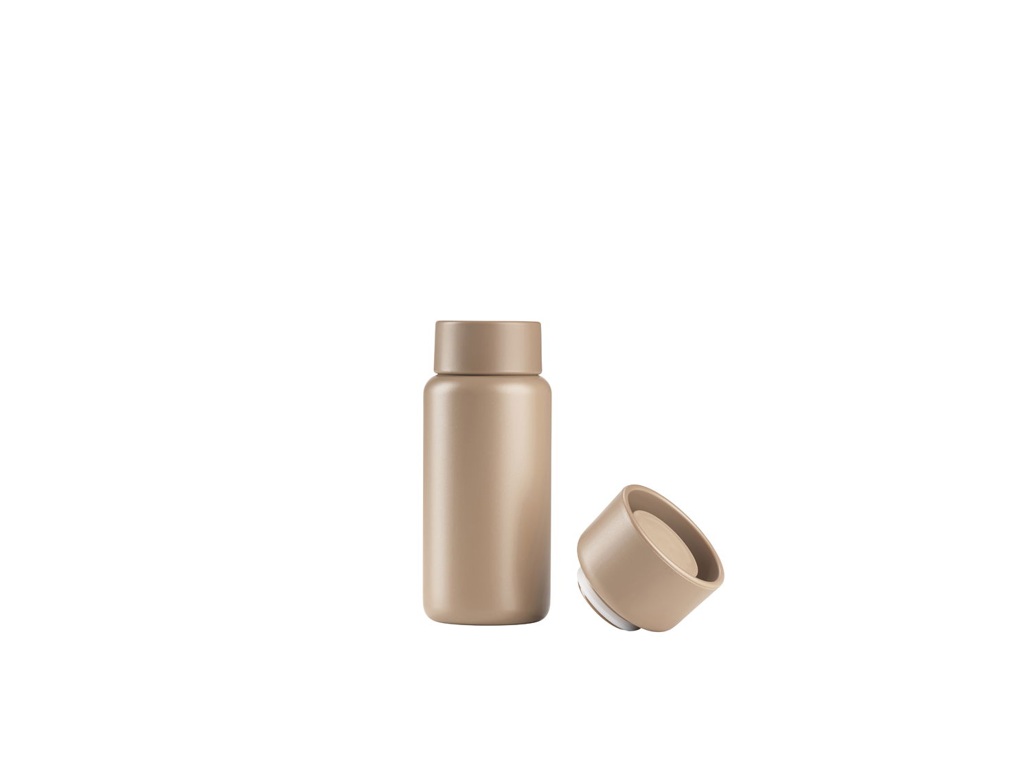 ZONE Denmark - Zone Singles Termokop med to låg 400 ml Camel