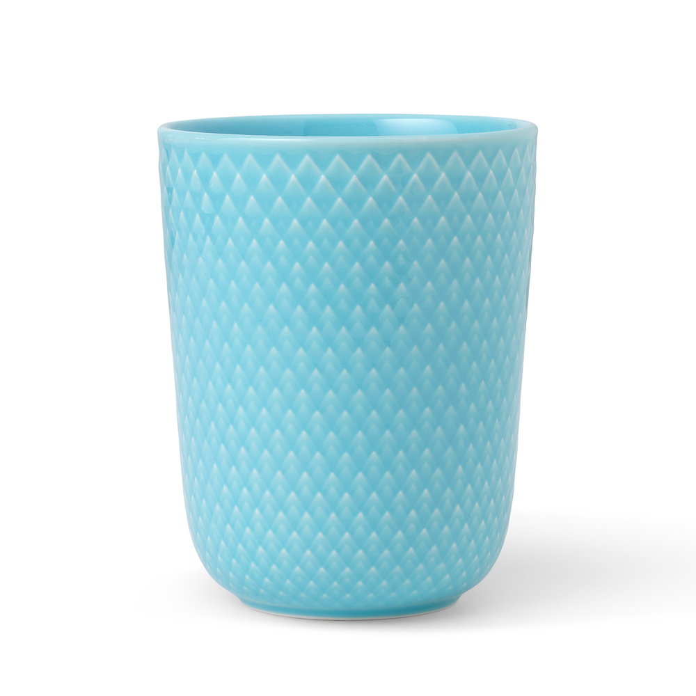 Lyngby Porcelæn - Rhombe Krus 33 cl turkis billede