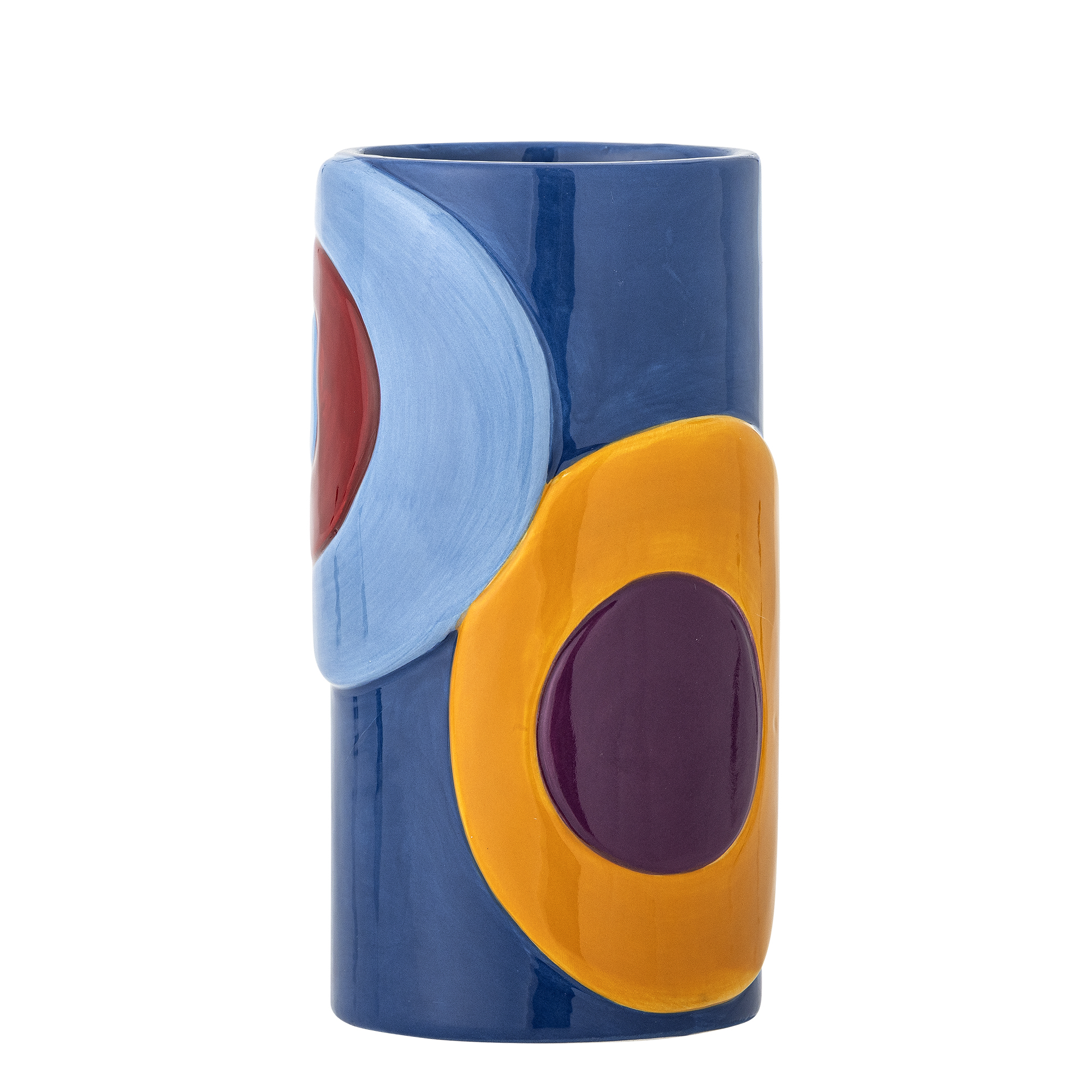 Bloomingville - Polivia Vase, Multifarvet, Keramik, D9,5xH18 cm