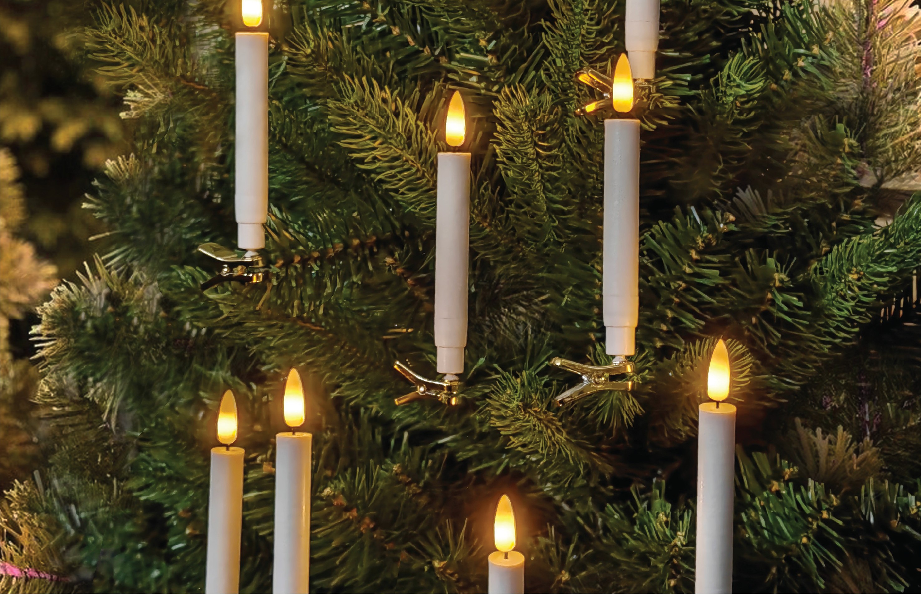 Skandi - LED Juletræslys - 10 stk med fjernbetjening