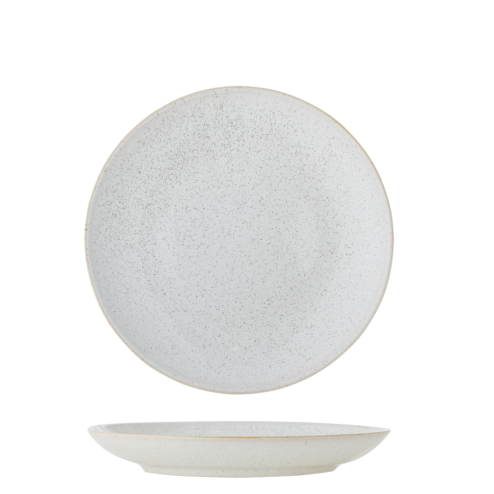 Bloomingville - Addison Tallerken, Hvid, Stentøj, D22xH3 cm billede