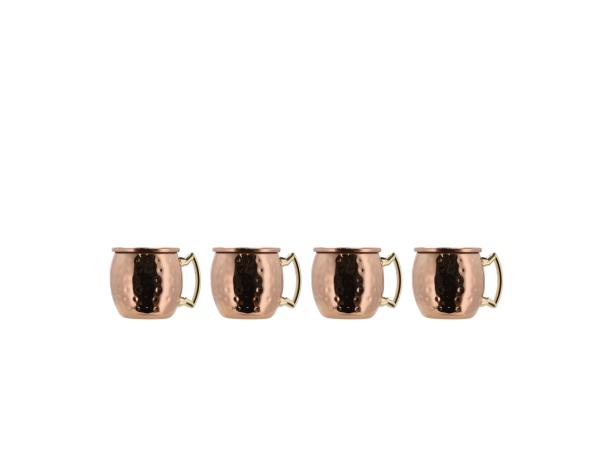 Lyngby Glas - Moscow mule mini Shotglas 8 cl 4 stk. Kobber/Stål