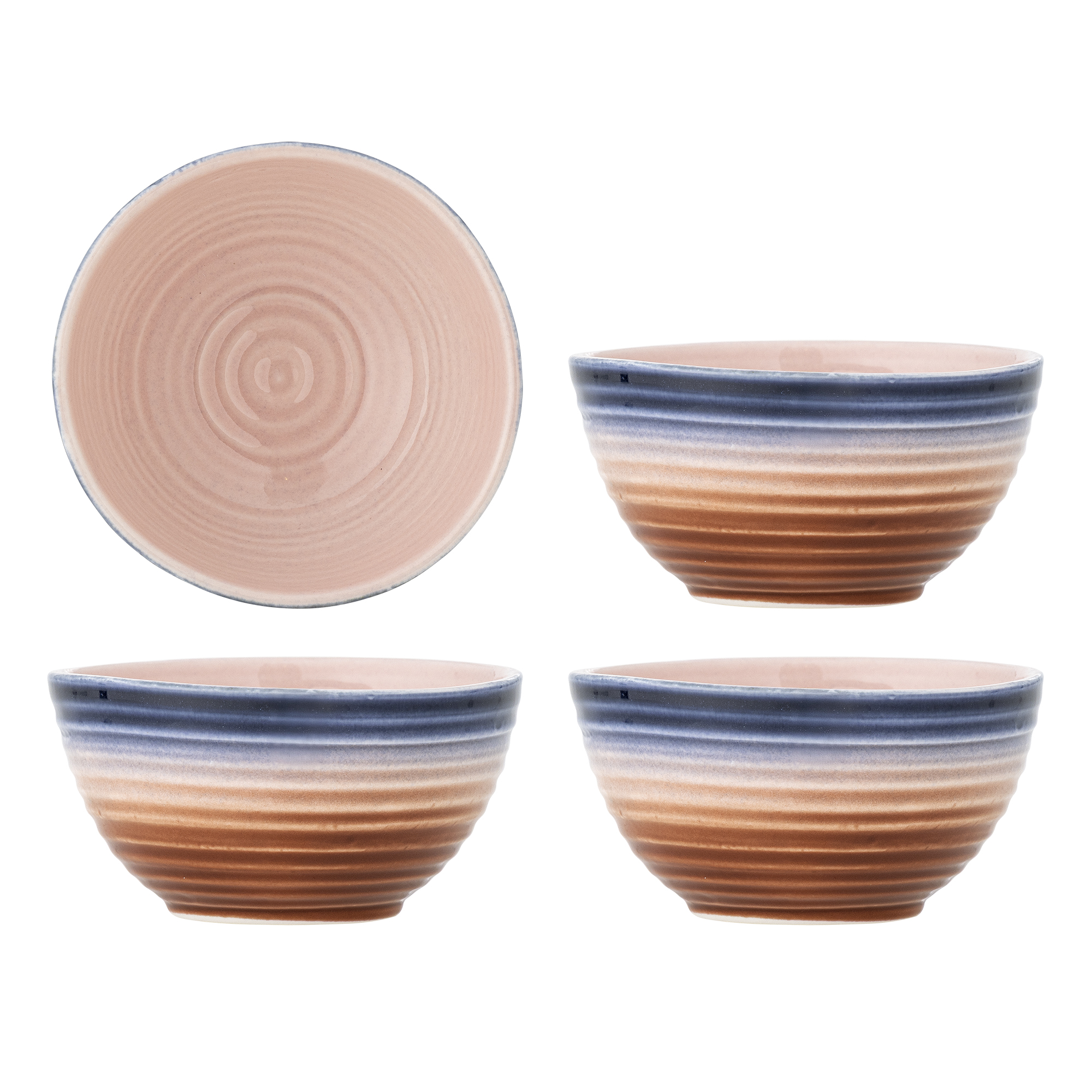 Bloomingville - Tatum Skål, Multifarvet, Stentøj, D12xH6 cm, Set of 4