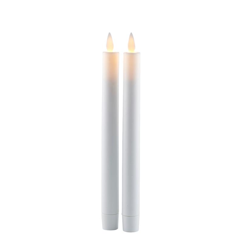 Sara Tall Genopladelig Stearinlys Ø 2 cm x 25 cm 2 stk. sæt, hvid Sara Tall Genopladelig Stearinlys Ø 2 cm x 25 cm 2 stk. sæt, hvid