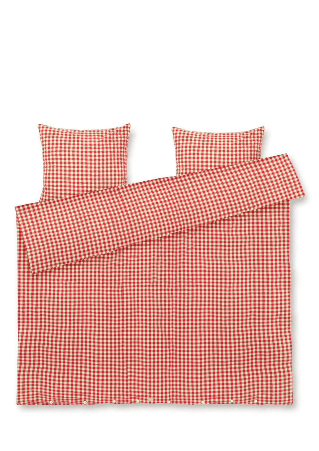 Juna - Bæk&bølge Sengetøj 200x220 Cm - Rød & Gul