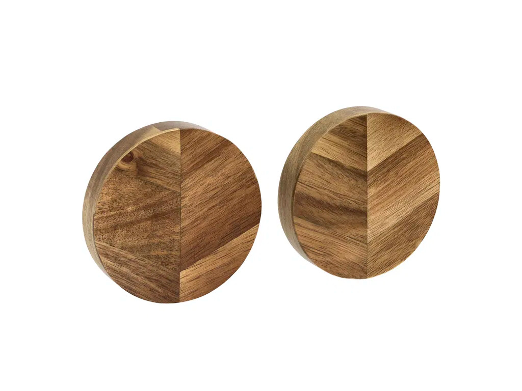 Holm Knivmagnet 9 x 2 cm 2 stk Akacietræ