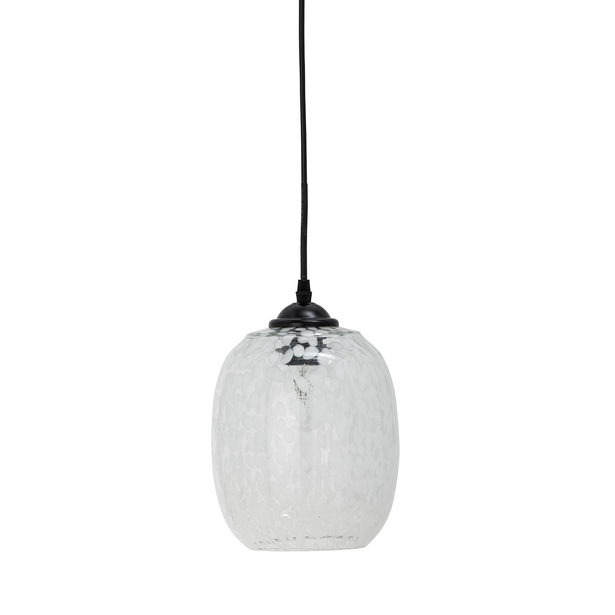 Gisele Pendel, Hvid, Glas, D18xH30 cm