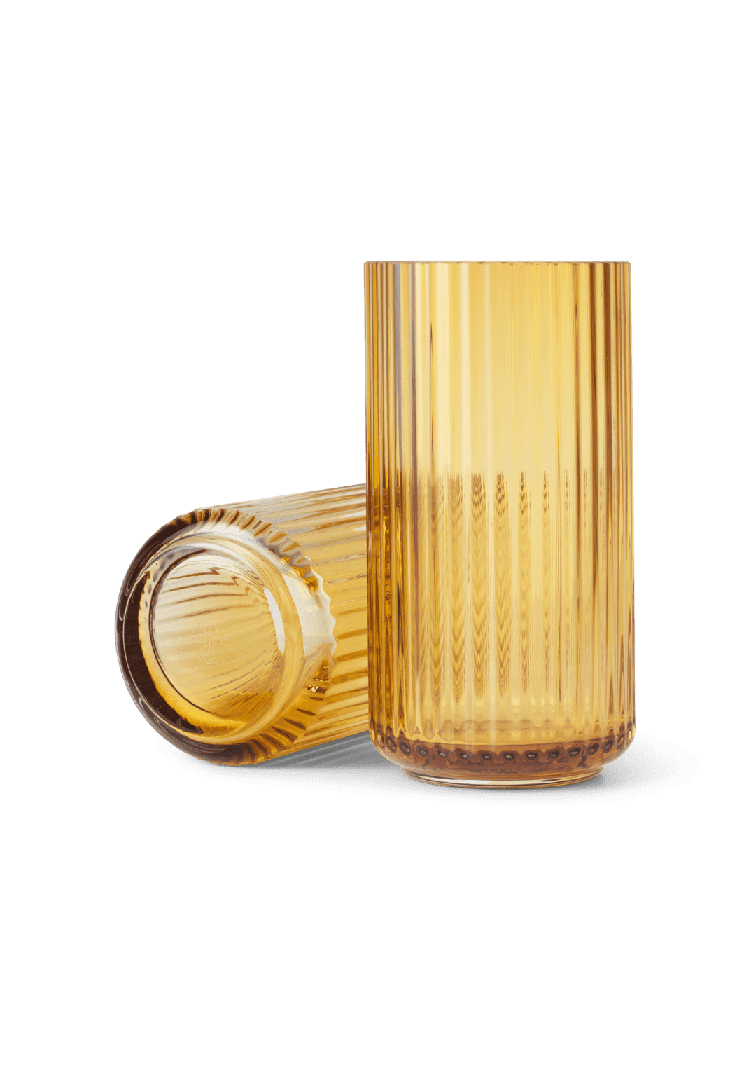 Lyngby Porcelæn - Lyngby Vase H20.5 cm amber, gul mundblæst glas