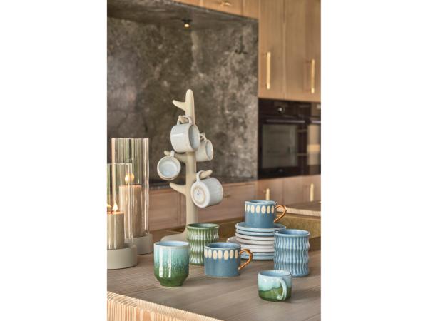 Villa Collection Styles Krus med hank og mønster 2 stk. Blå/Amber