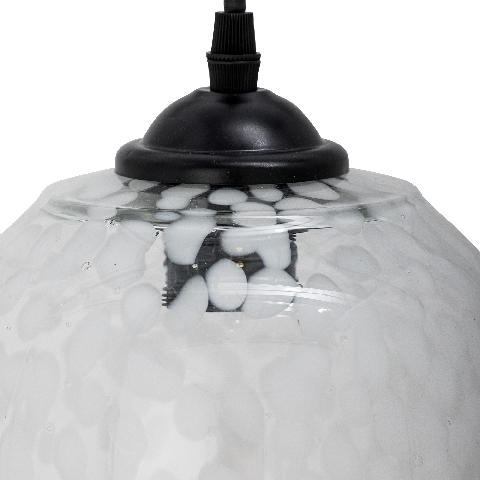 Gisele Pendel, Hvid, Glas, D18xH30 cm
