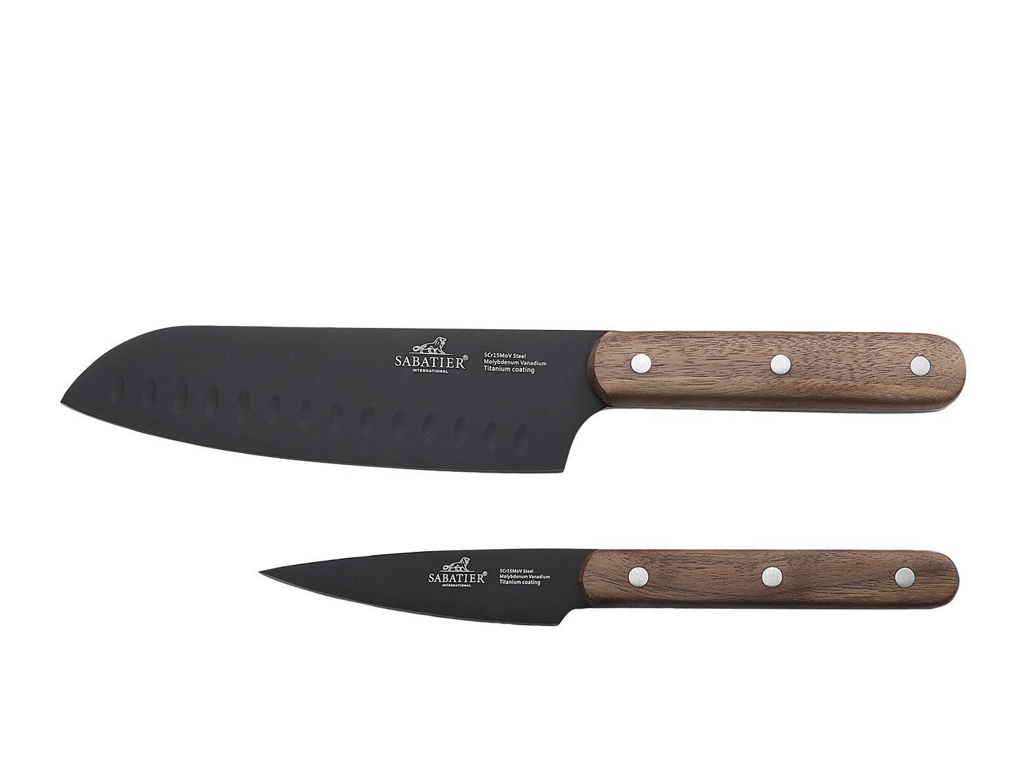 Lion Sabatier - Knivsæt Phenix Walnut 2 dele Sort/valnøddetræ