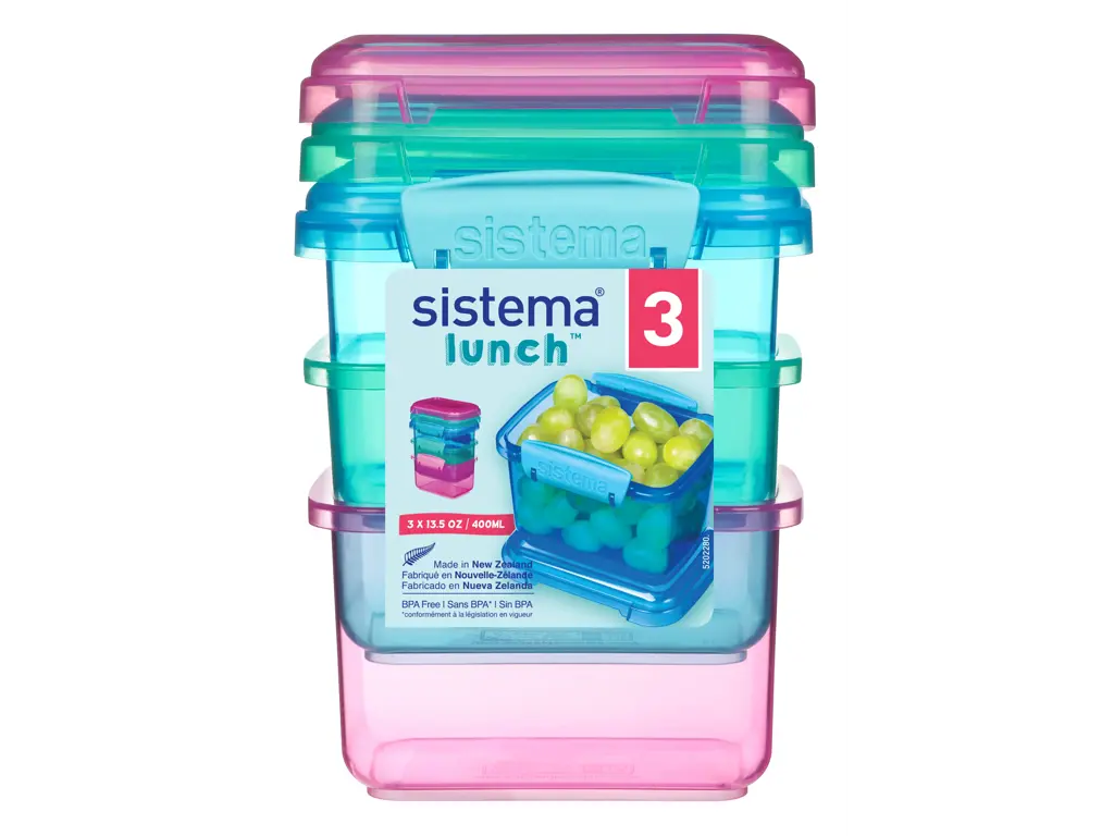 Sistema - Lunch Packs, 3 Pak 400ml