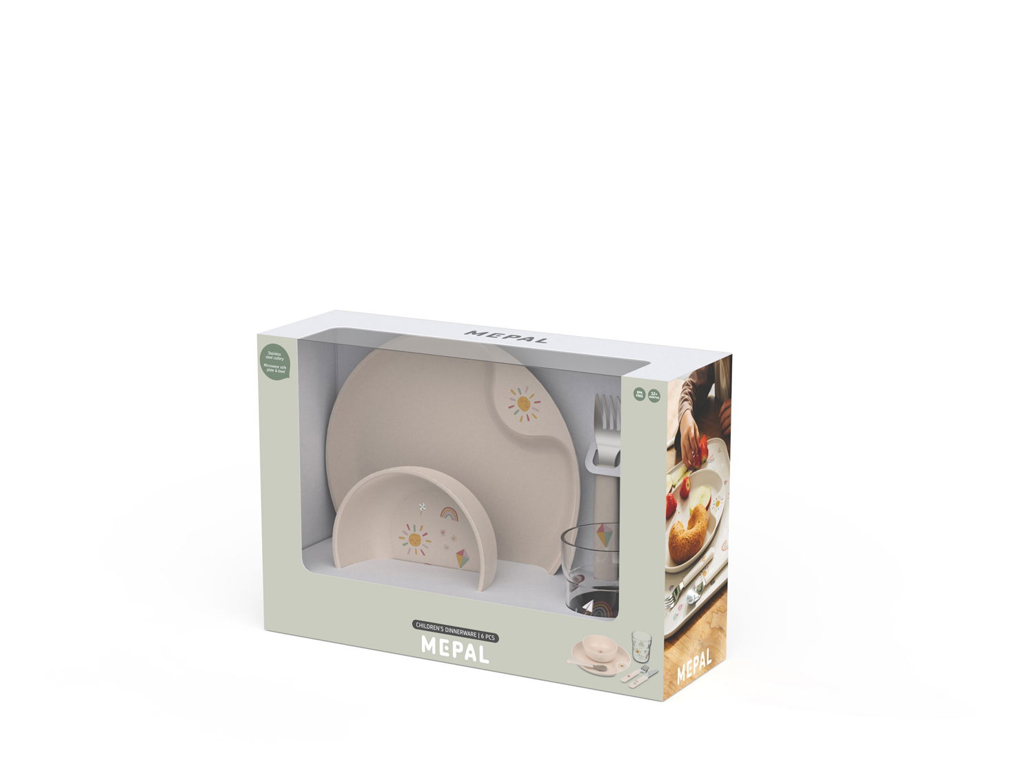 Mepal - Børnesæt Mio 6 dele Sunshine & Rainbow