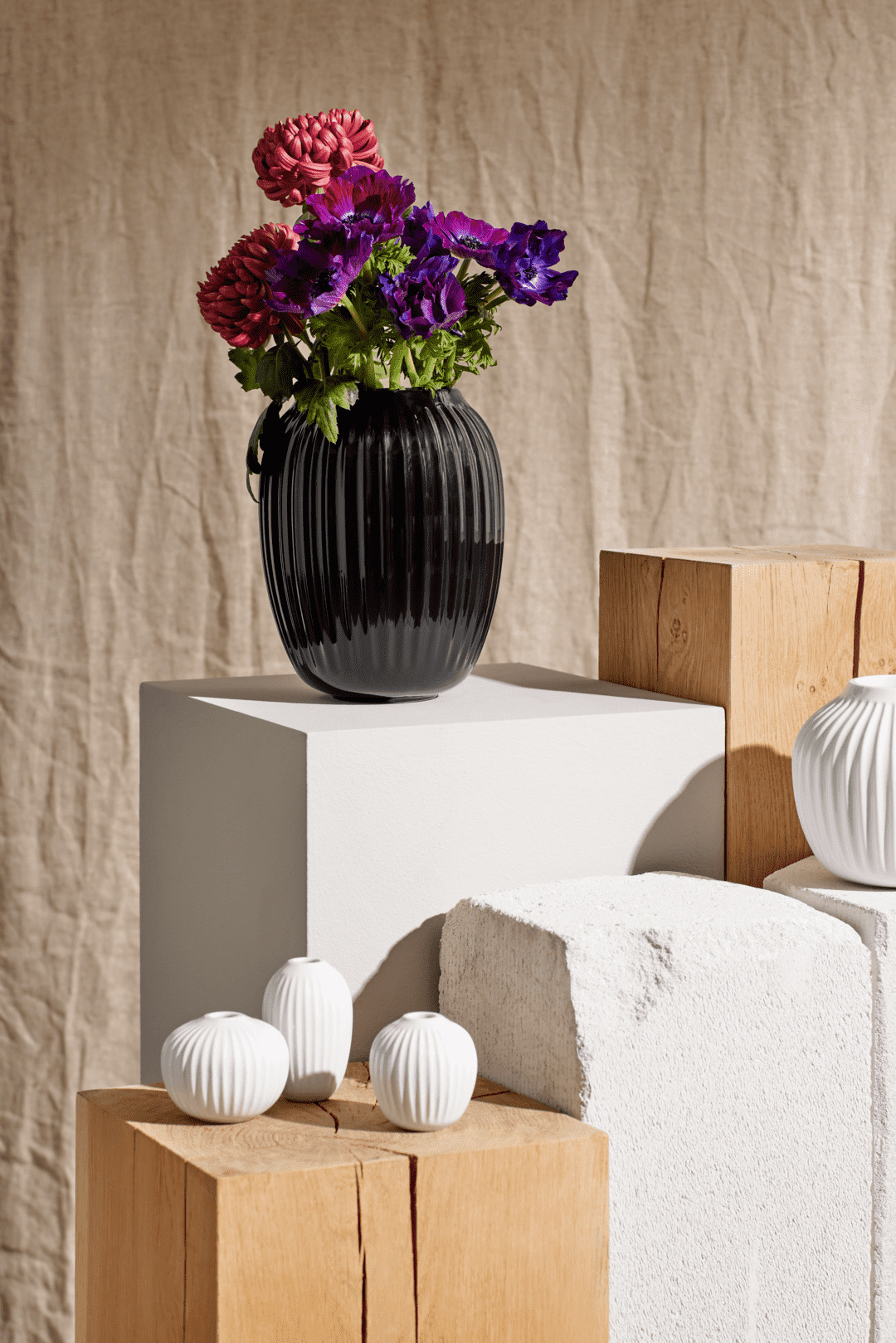 Hammershøi Vase H21 cm sort