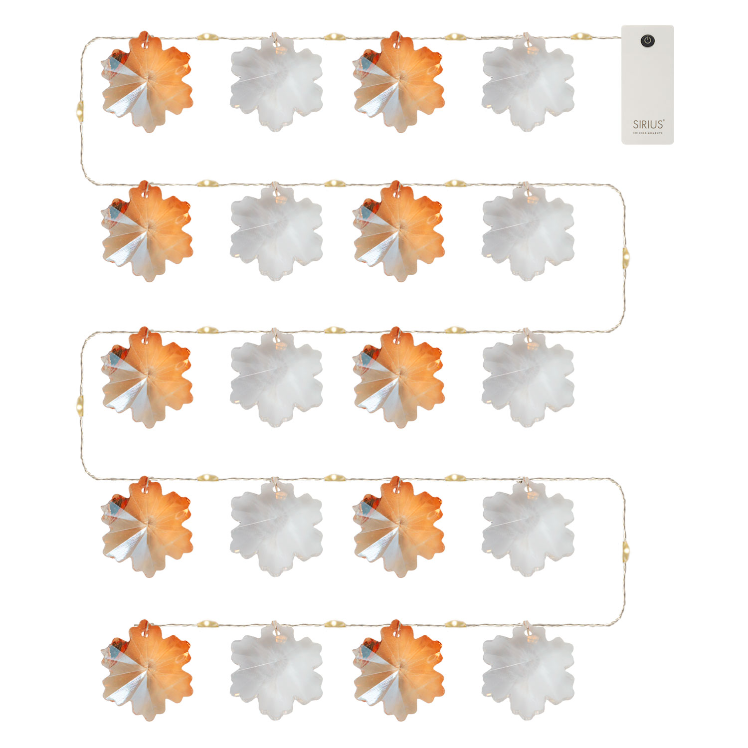Chrystal String Lights, Amber/White