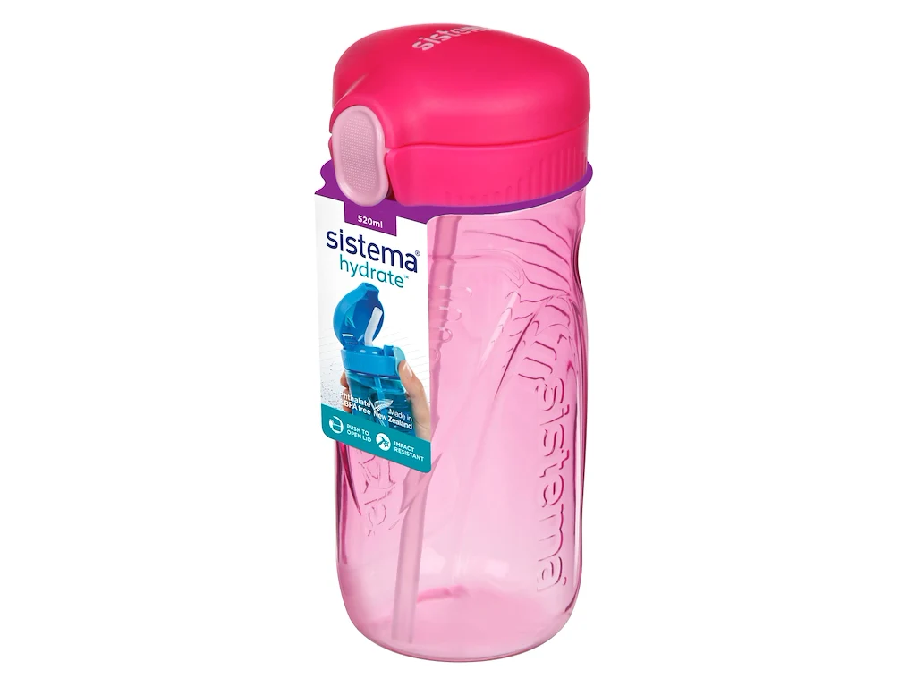 Sistema - Tritan Quick Flip 520 ml Pink billede