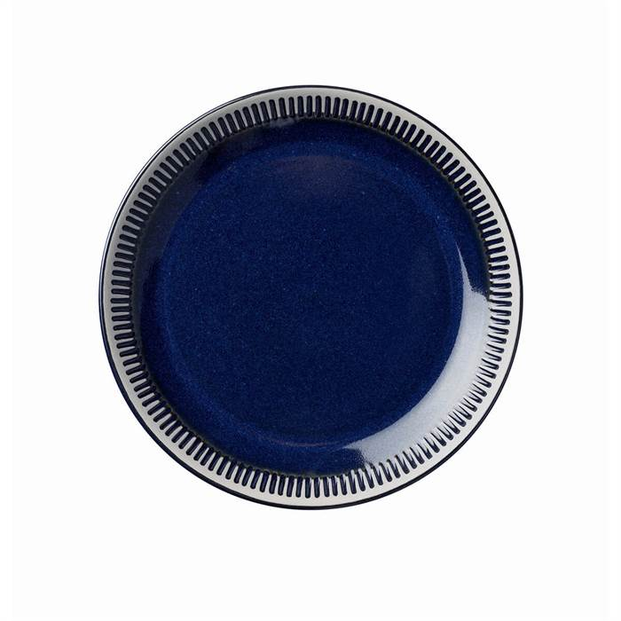 Knabstrup -  Colorit, tallerken, navy blå, Ø19 cm