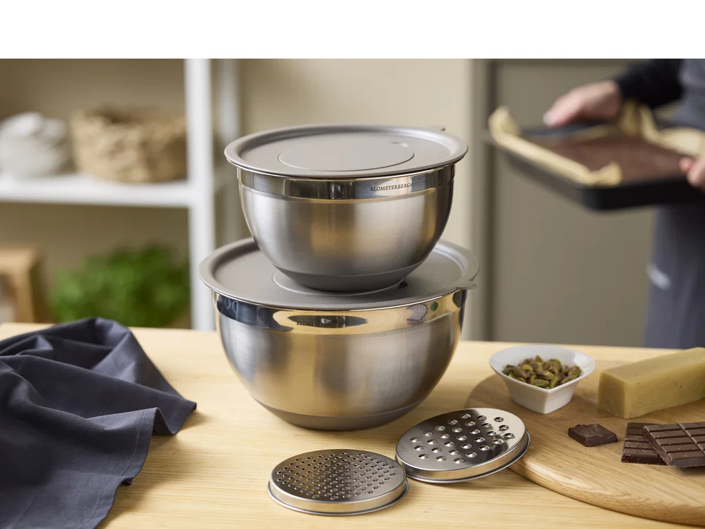 Blomsterberg Røreskåle 8 dele 3 + 5 liter, Latte