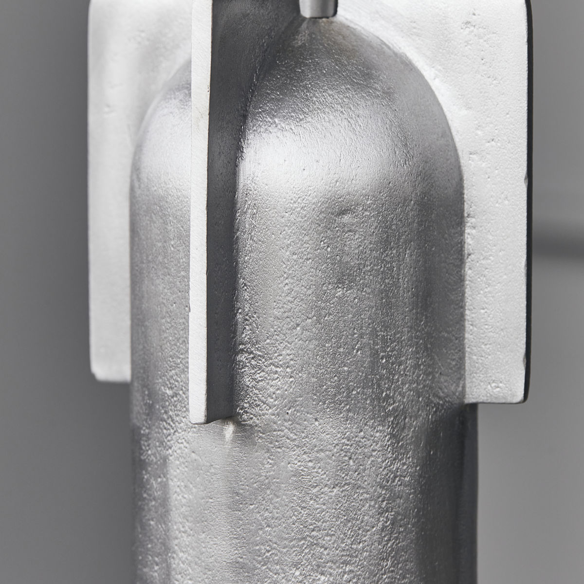 Lampe, Akola, Børstet sølv H23 cm