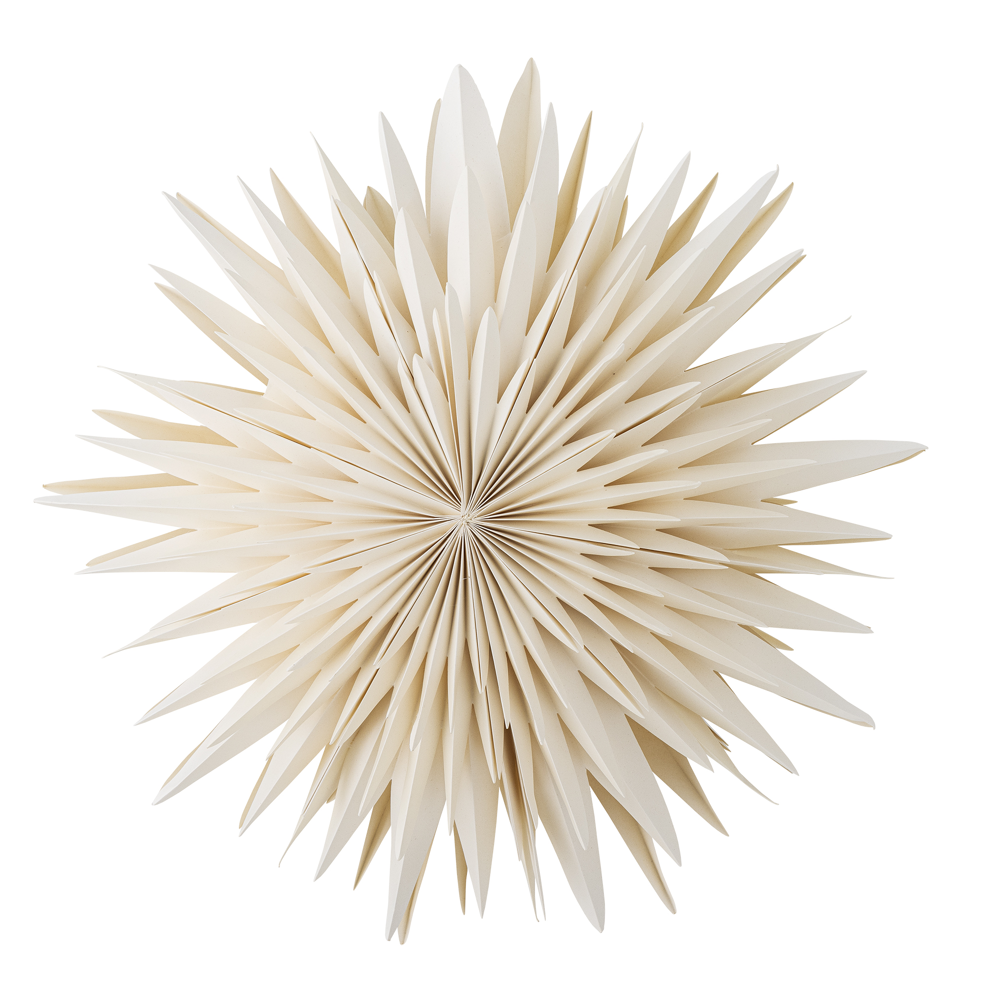 Bloomingville - Elijas Stjerne m/lys, Hvid, FSC® Mix, Papir, D50xH15 cm