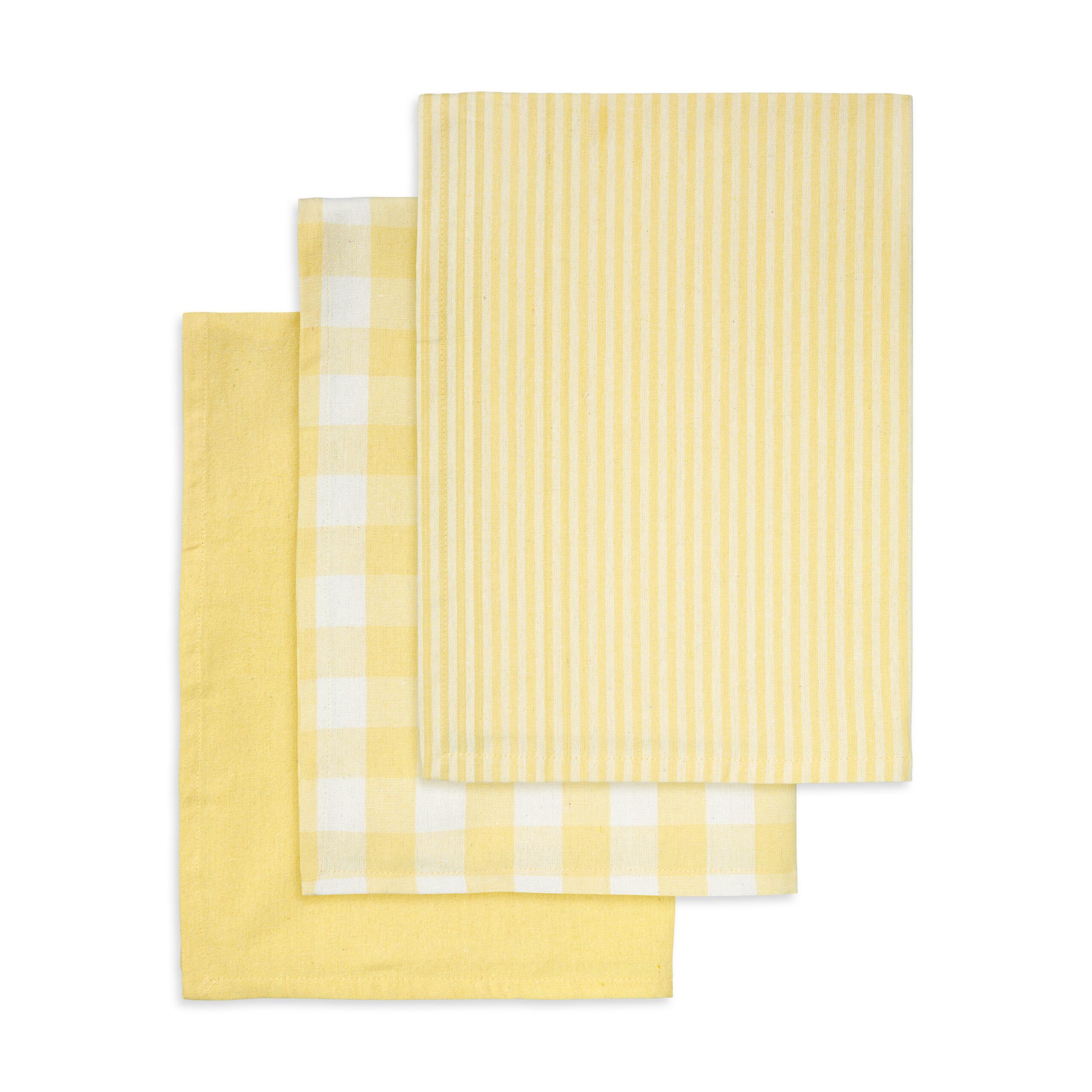 Engholm Textiles - Viskestykke 3-Pack Recycle 50X70 Cm Yellow, Yellow
