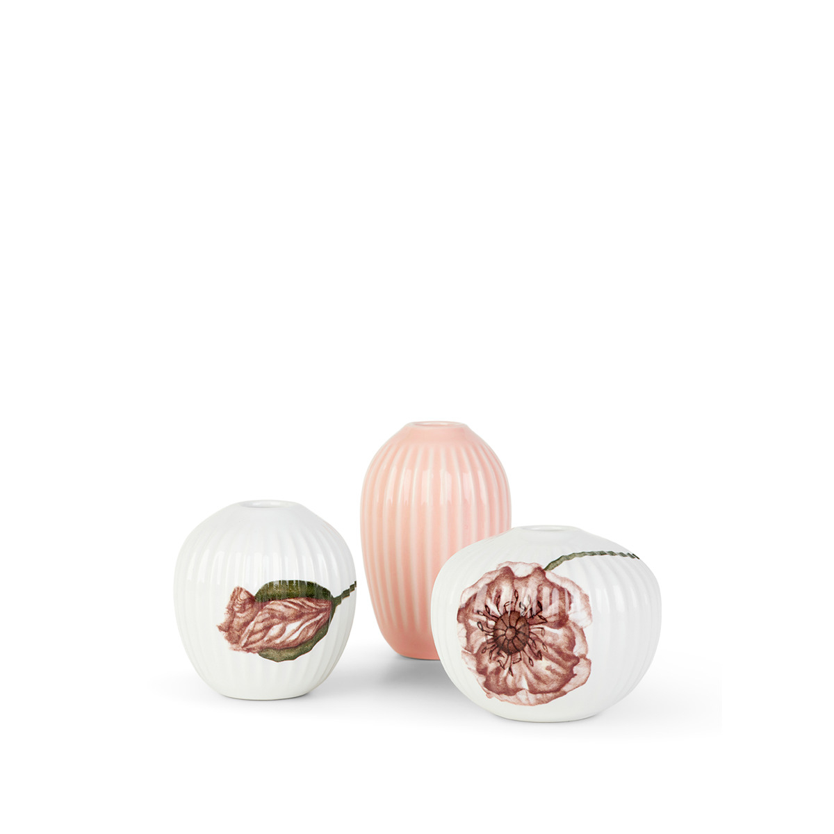 Kähler - Hammershøi Poppy Vasesæt hvid, 3 stk billede