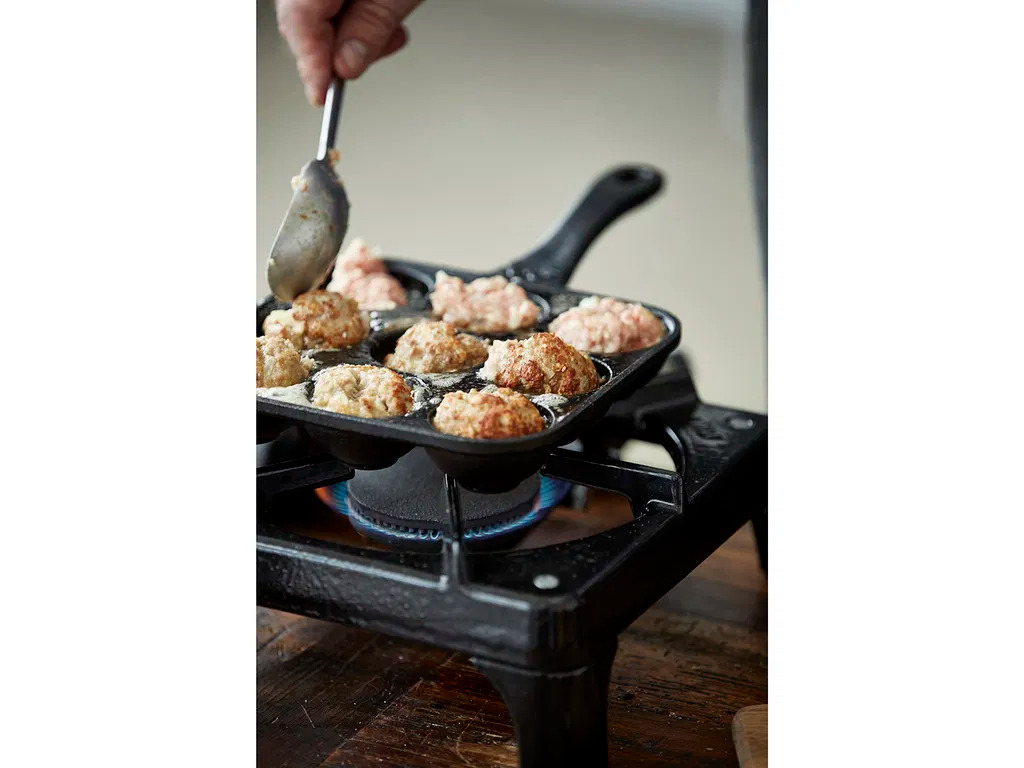 HOLM Æbleskivepande 33 x 19 x 4,6 cm sort