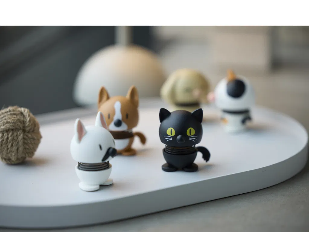 Hoptimist Kat 4,3x4,2x5,3 cm Mini Sort