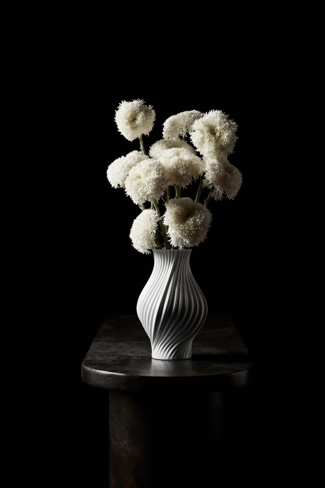 Twist Vase H25 cm hvid