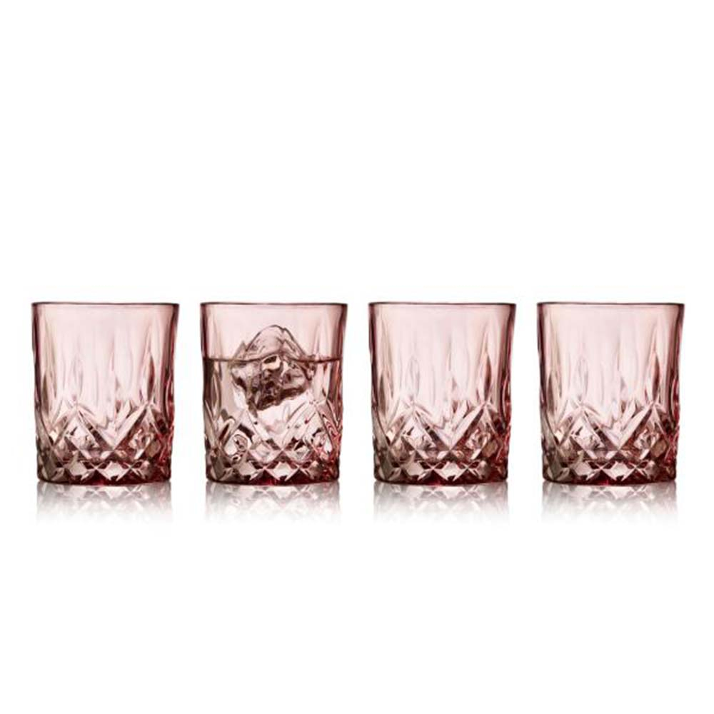 Lyngby Glas Sorrento Whiskyglas 32 cl 4 stk. Pink