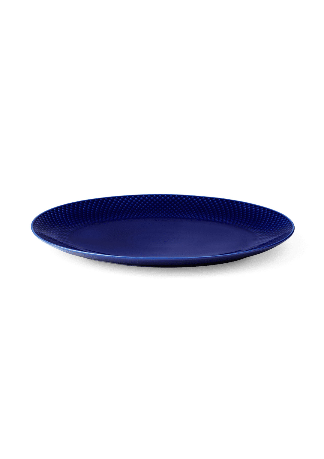 Rhombe Color Ovalt serveringsfad mørkeblå 35x26.5 cm