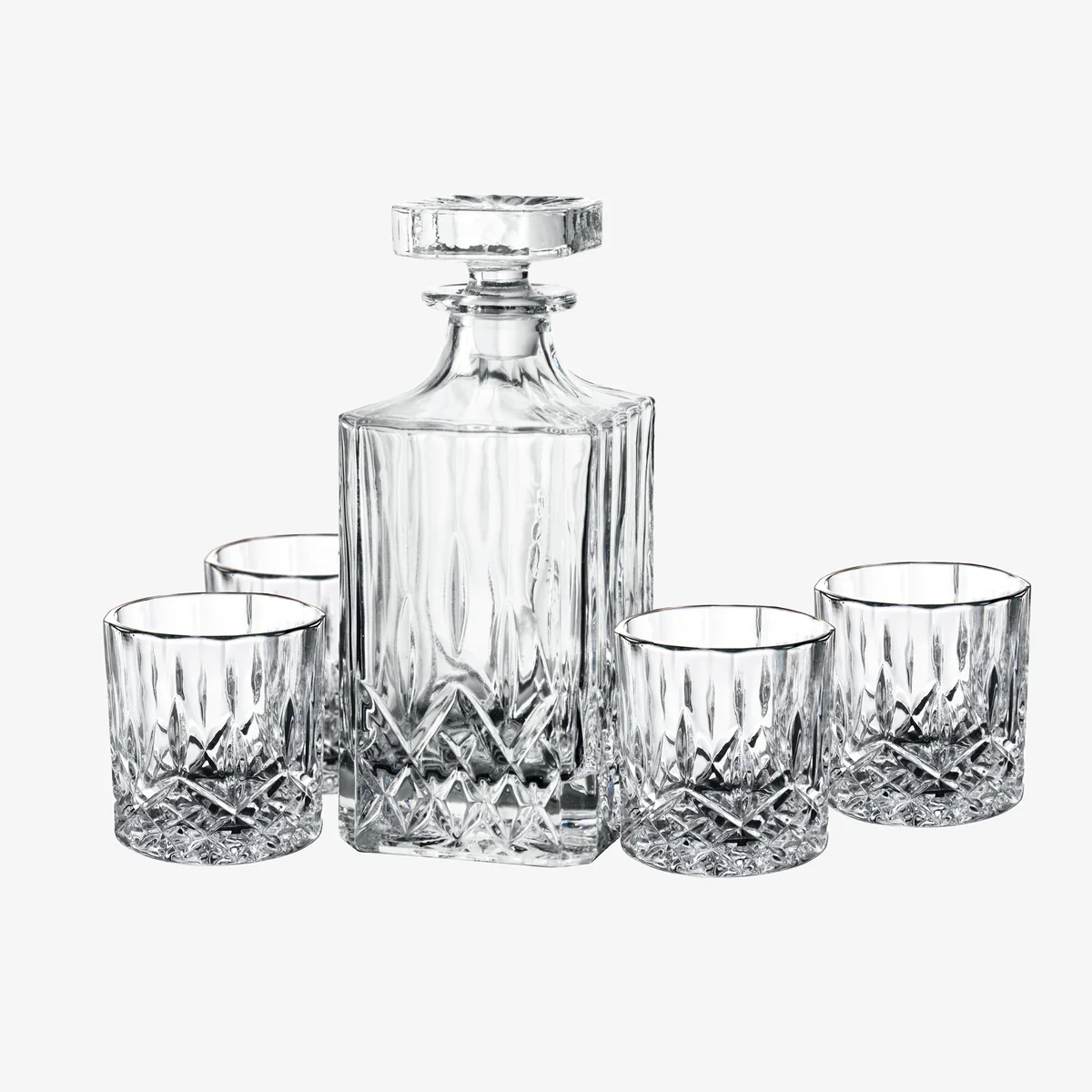 Harvey karaffelsæt  1 karaffel + 4 whiskeyglas 31 cl.