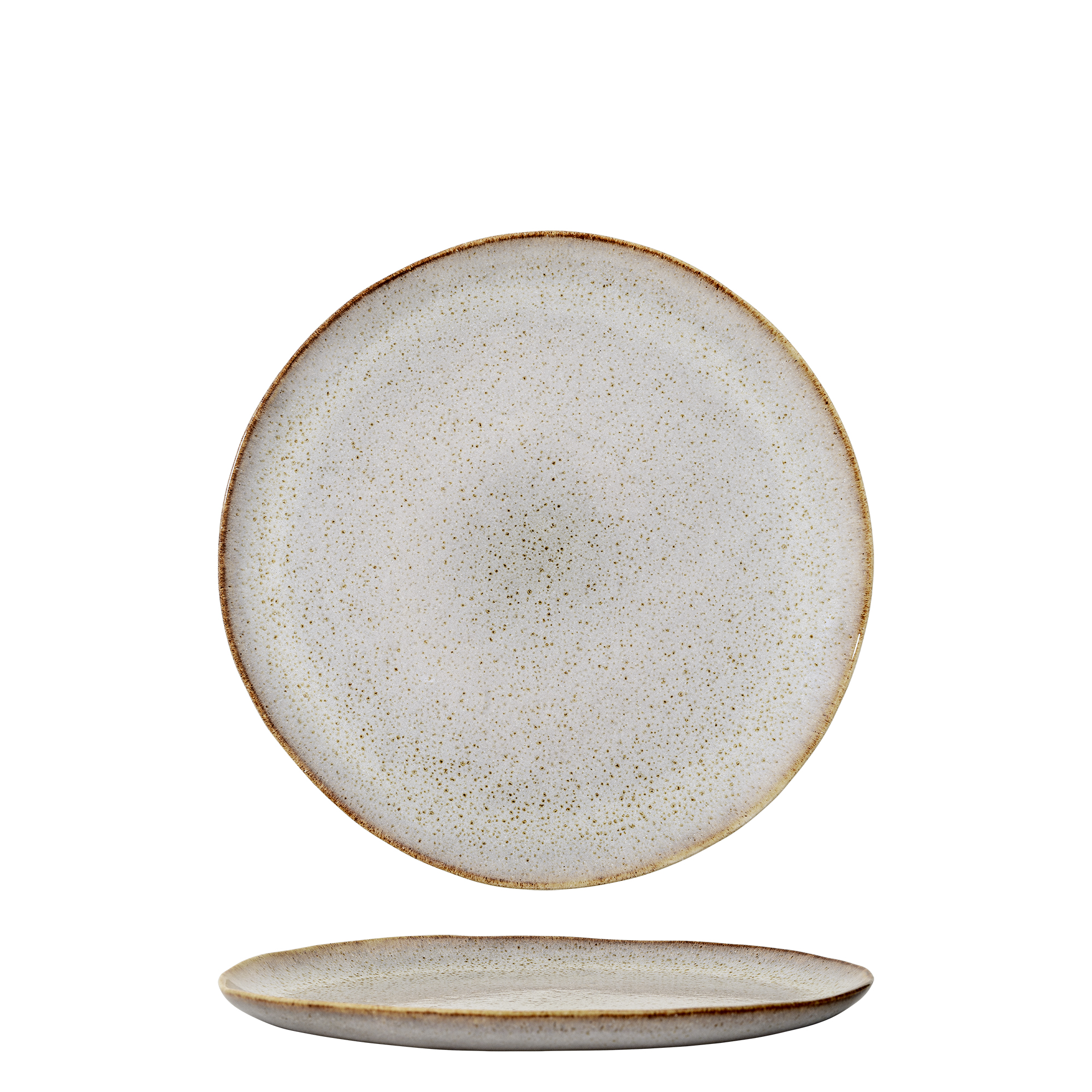 Bloomingville - Sandrine Tallerken, Natur, Stentøj, D22xH2 cm