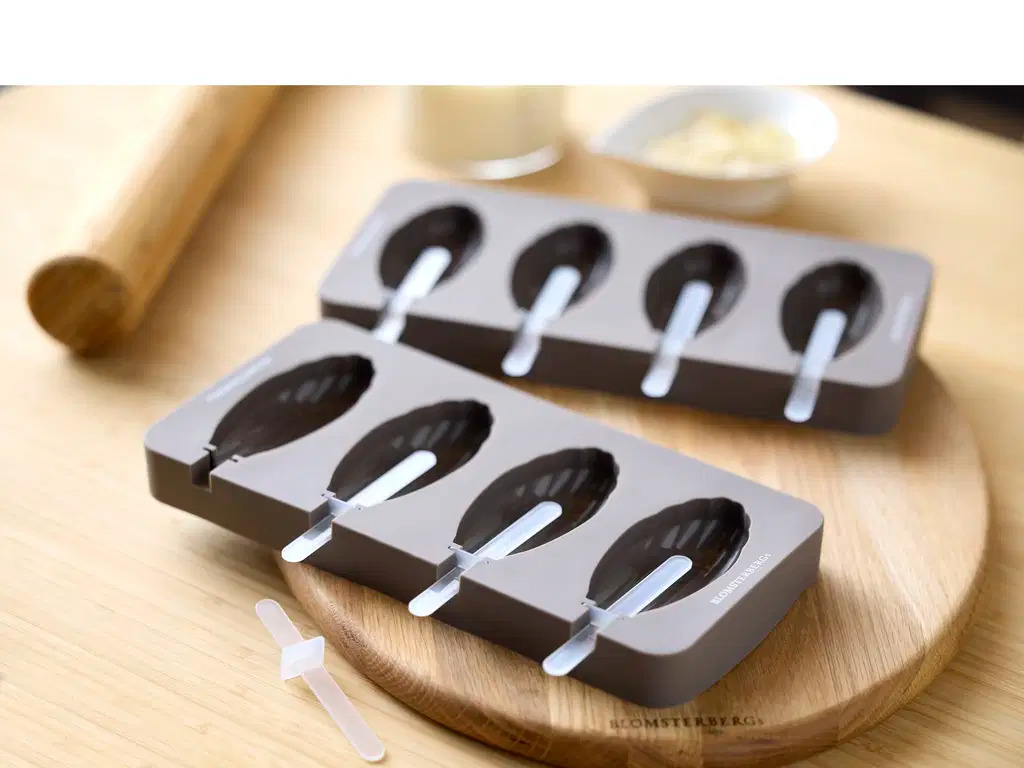 Ispindeform til 4 stk. is Madeleine Latte Silikone Ispindeform til 4 stk. is Madeleine Latte Silikone