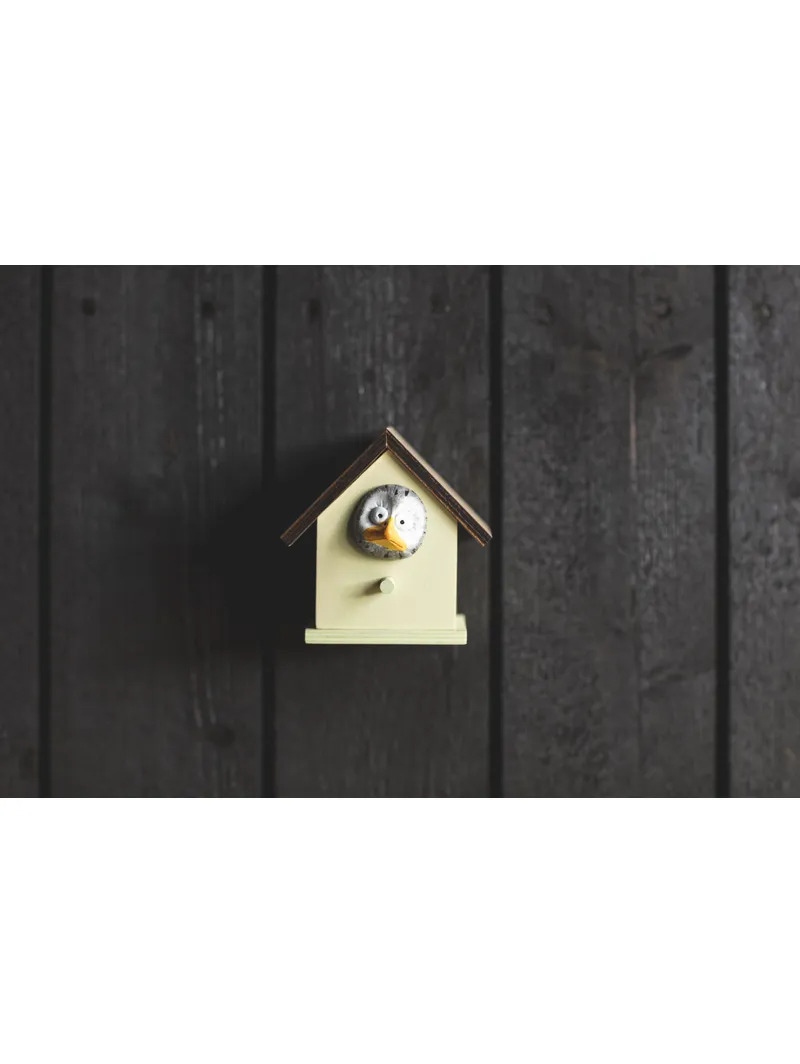 Vægdekoration Ugle Owe, H.9,5 cm, grøn