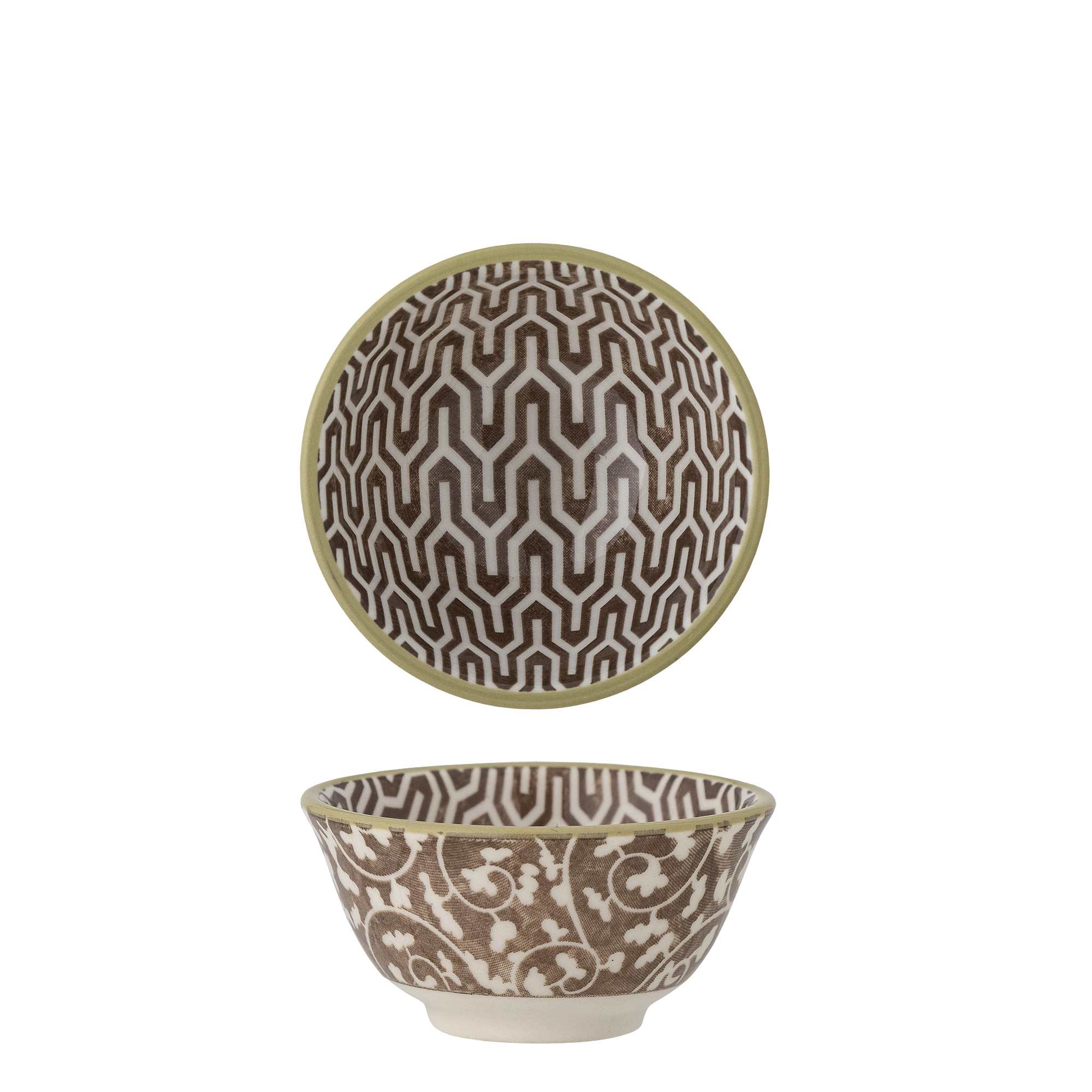 Bloomingville - Maple Skål, Brun, Stentøj, D6,5xH3 cm