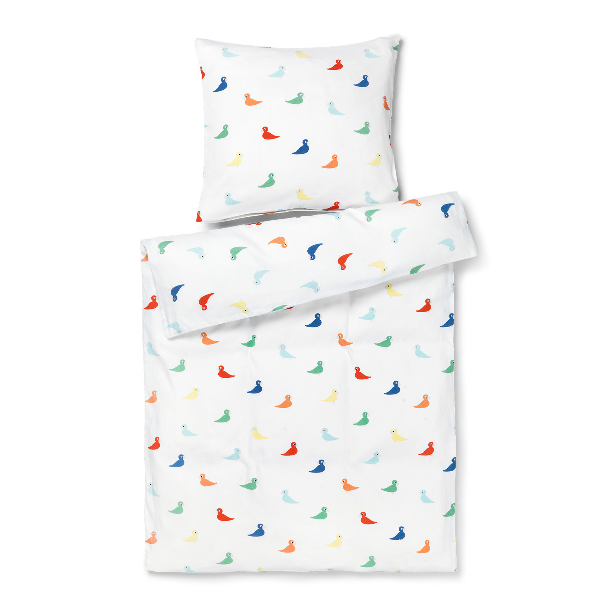 Kay Bojesen Sengetøj - Junior - Hvid/Multifarvet m. Sangfugle