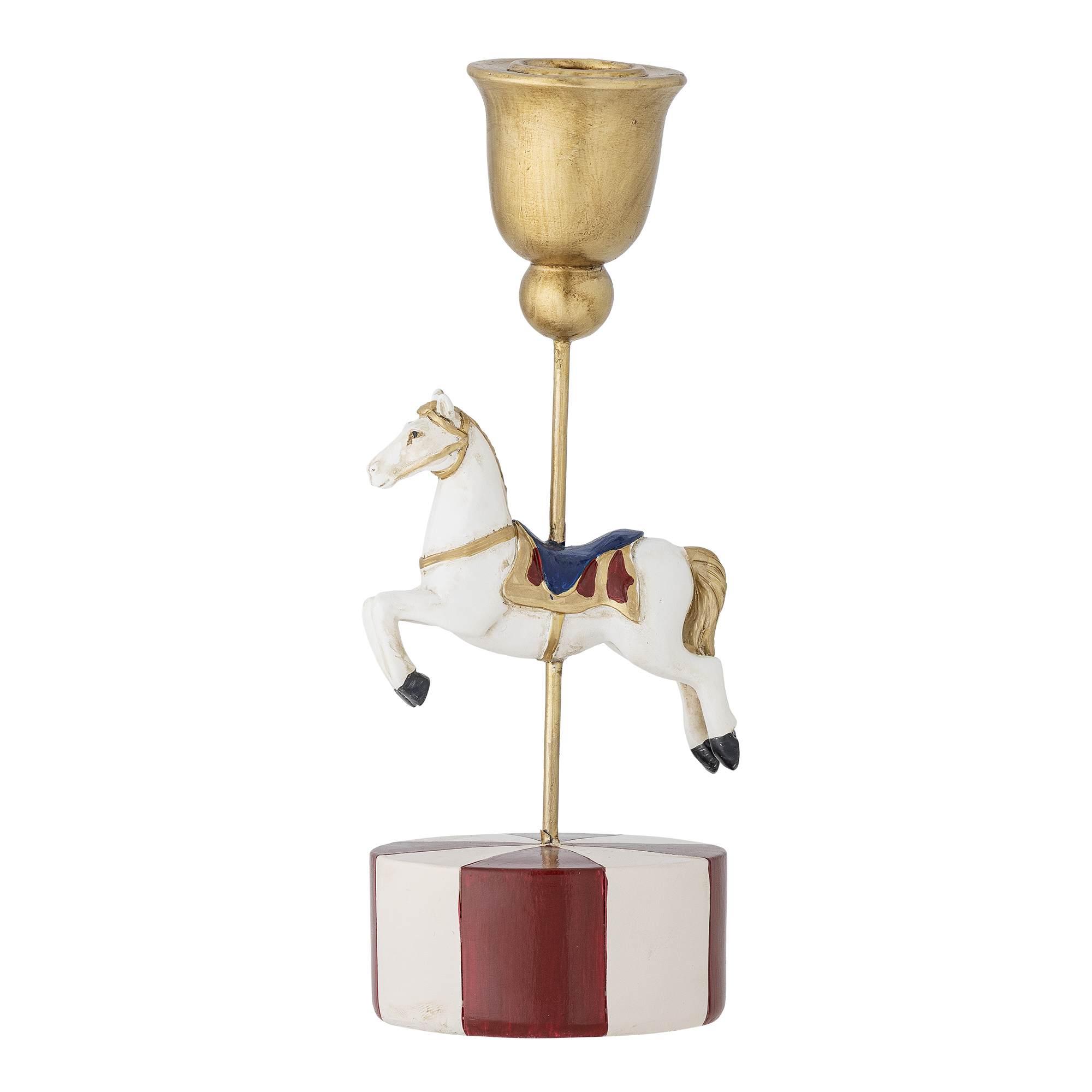 Bloomingville - Merry-go-round Lysestage, Multifarvet, Polyresin, D7xH20 cm