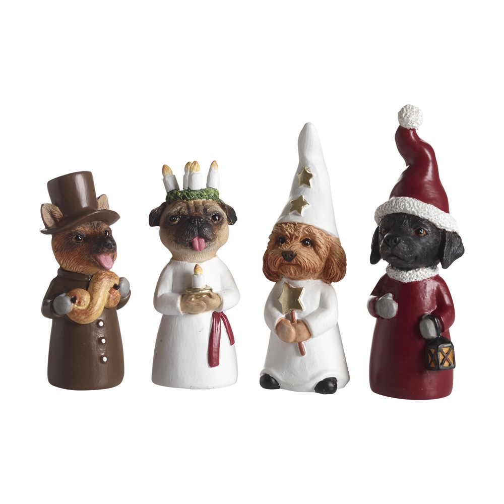 Nääsgränsgården - Lucia 4-pack, dogs H.6,5-8,5cm