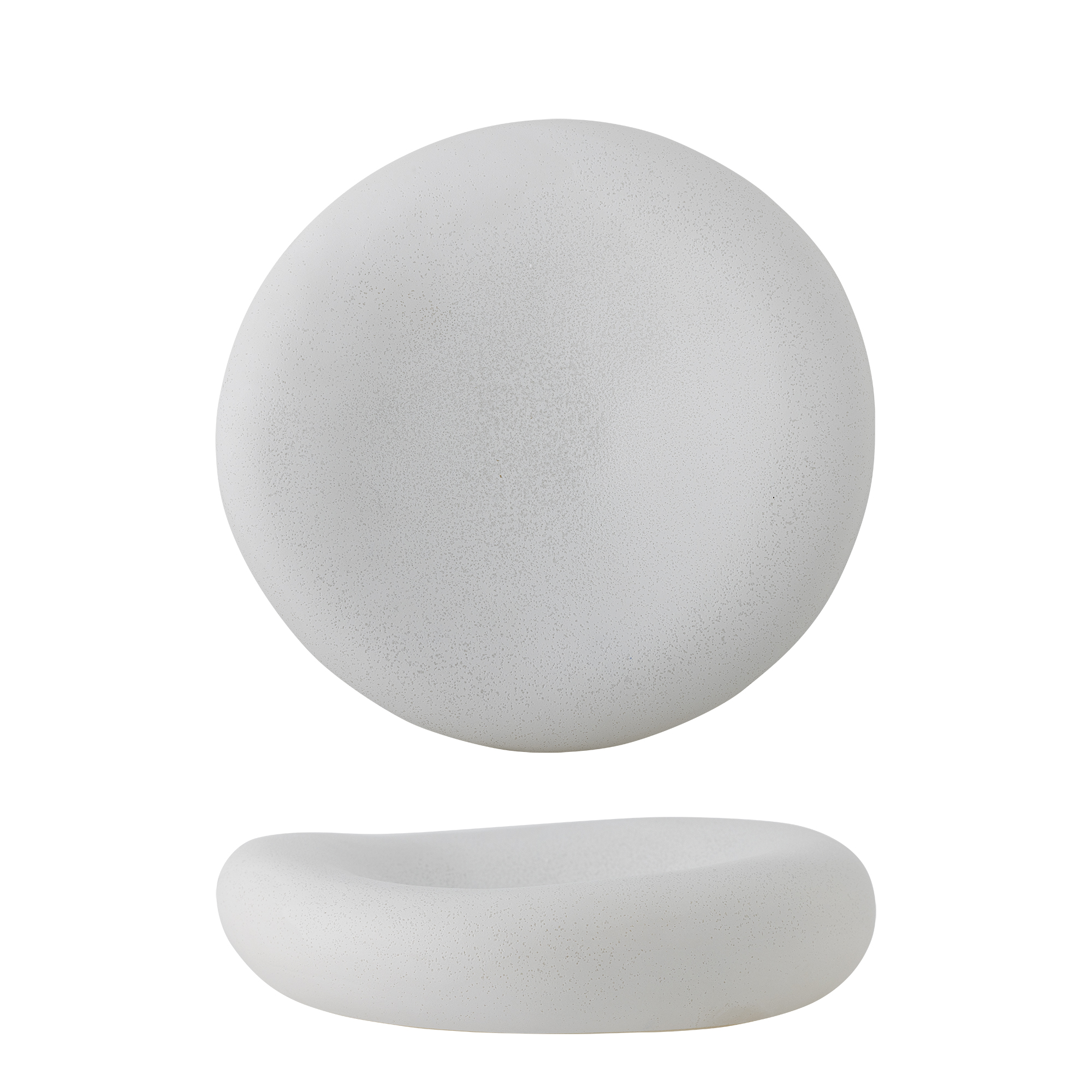 Bloomingville - Audra Skål, Hvid, Stentøj, D30xH7,5 cm billede