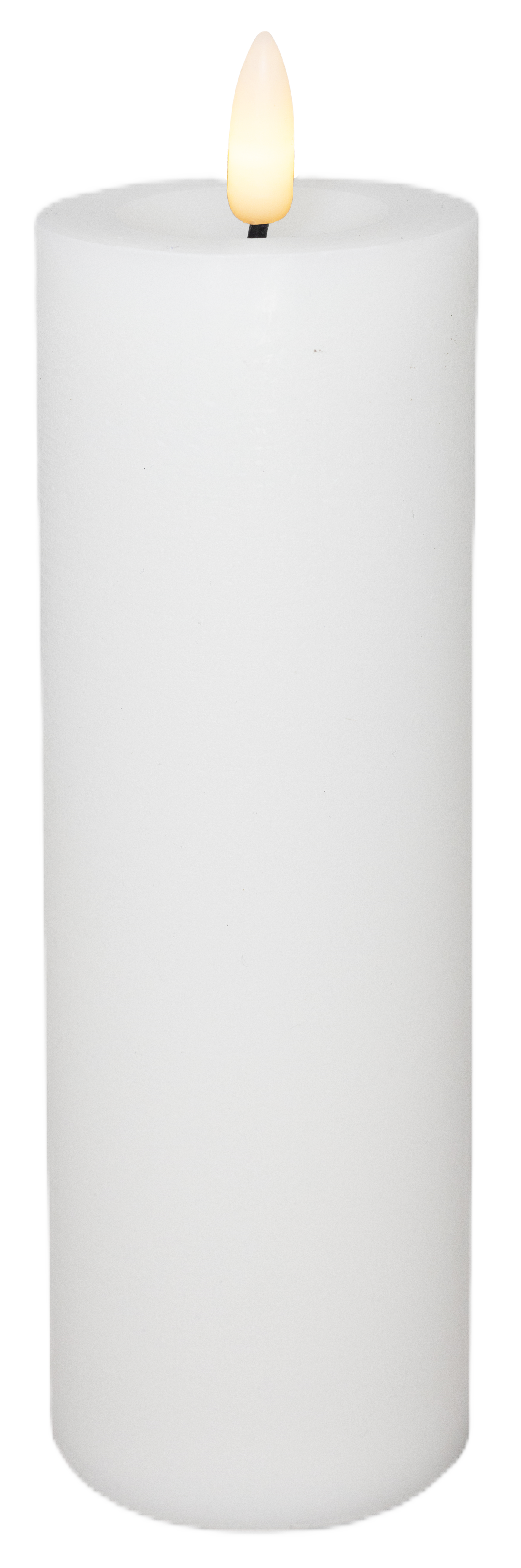 Skandi - LED Bloklys Ø6 cm - Hvid - H12,5 cm