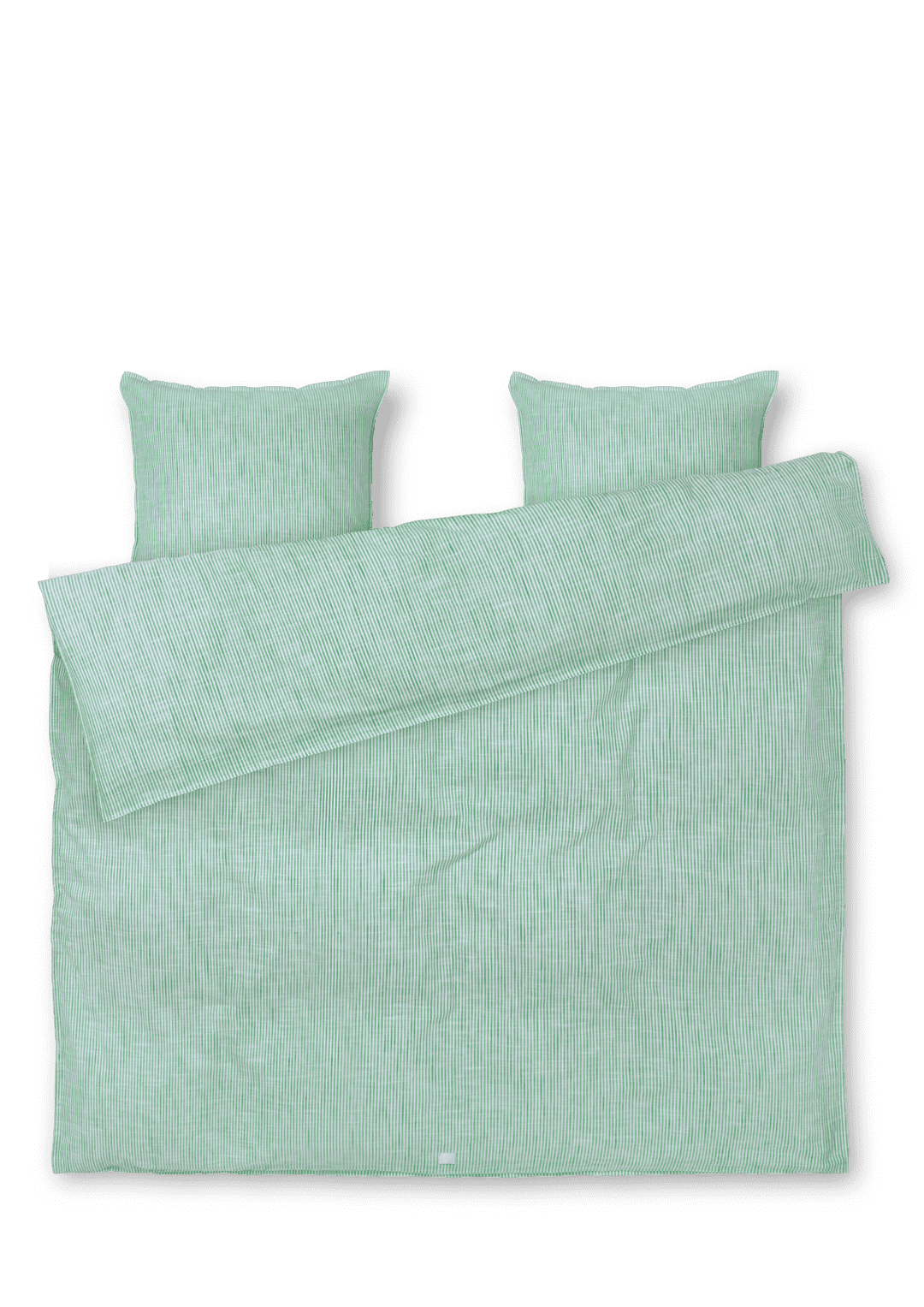 Juna - Monochrome Lines Sengetøj 220x220 cm grøn/hvid SE